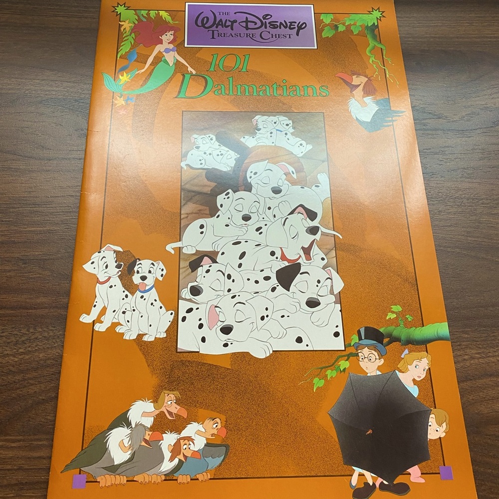 101 DALMATIANS Jumbo Book Illustrated Disney Vintage Classic Fairy Tale Story 🐶